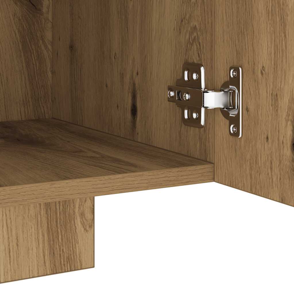 TV Cabinet with LED Lights Artisian Oak 160x35x40 cm