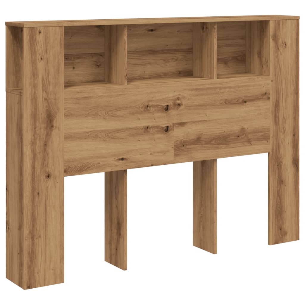 Headboard Cabinet Artisan Oak 140x18.5x102.5 cm Engineered Wood