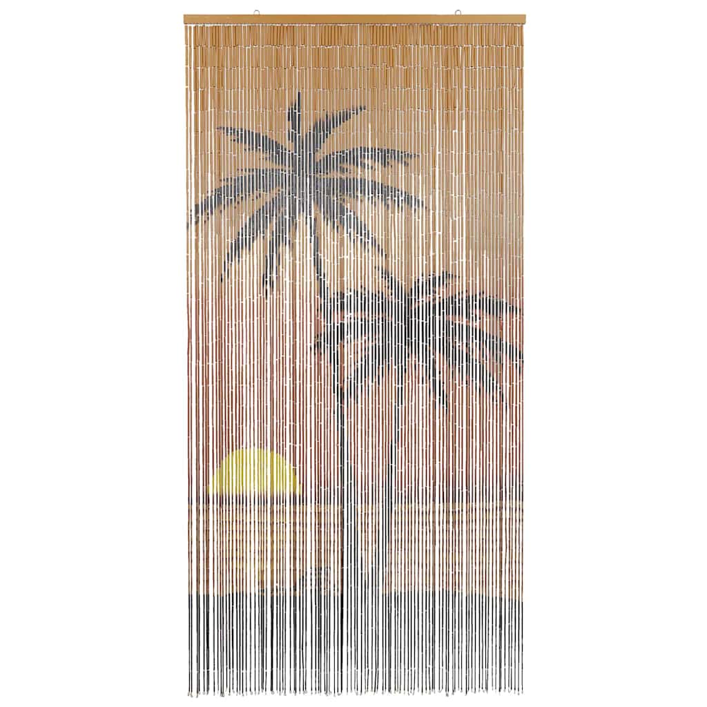 Insect Door Curtain Palm Tree Print 100x220 cm Bamboo