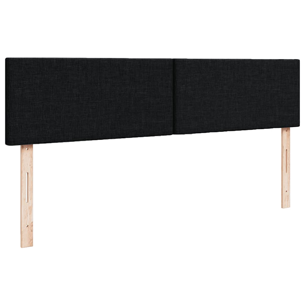 Ottoman Bed with Mattress Black Double Fabric