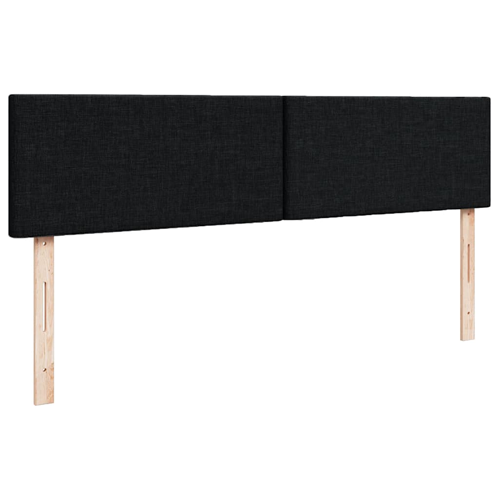 Ottoman Bed with Mattress Black Queen Fabric
