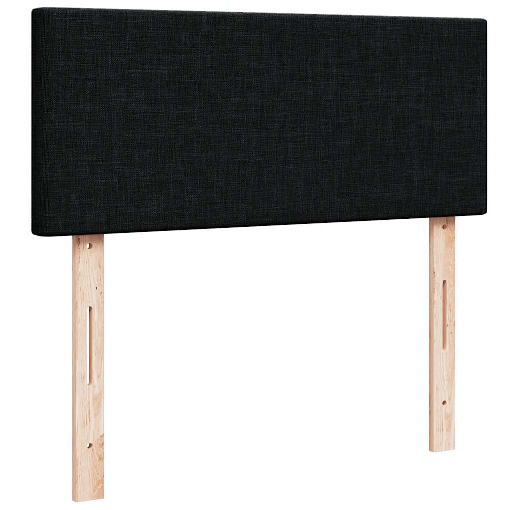 Ottoman Bed with Mattress Black King Single Fabric