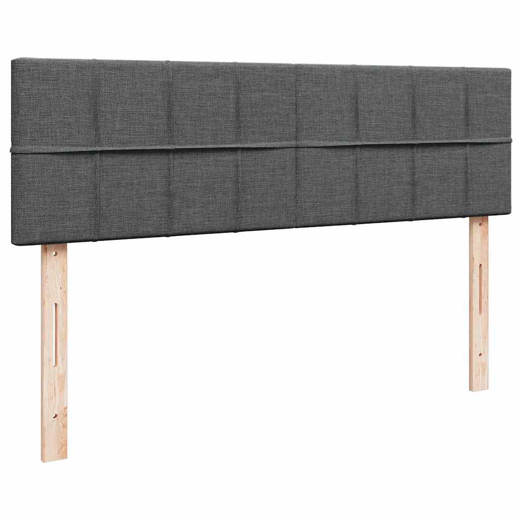 Ottoman Bed with Mattress Dark Grey Queen Fabric