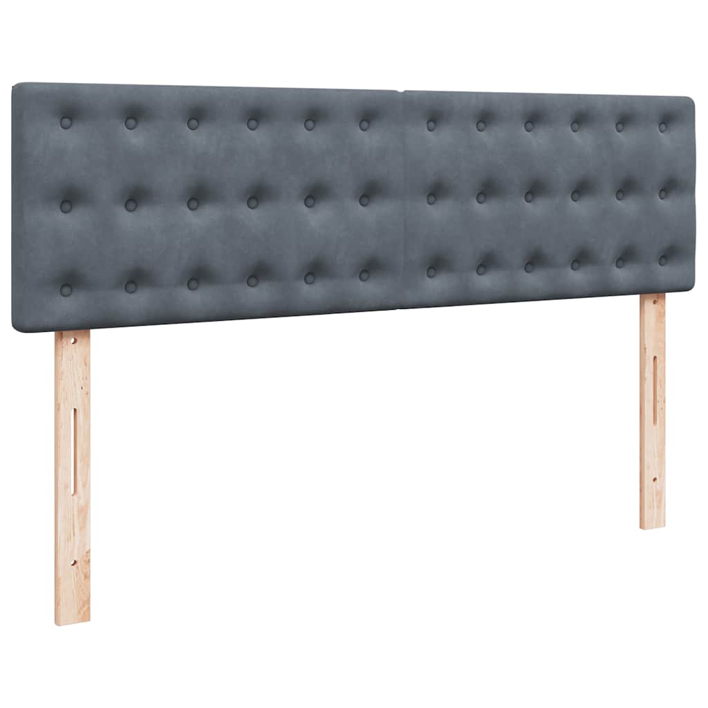 Ottoman Bed with Mattress Dark Grey Double Velvet