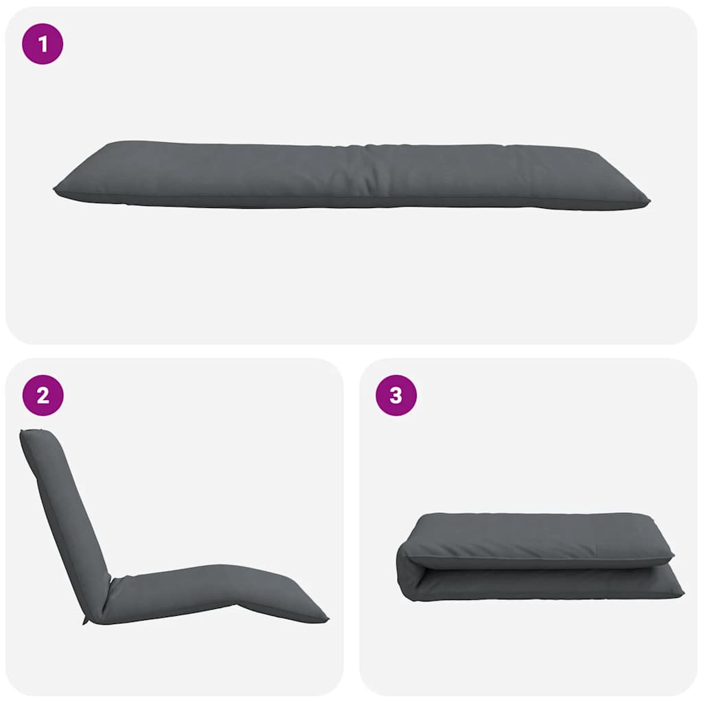 Folding Sun lounger Anthracite 175x54x8.5 cm Oxford Fabric