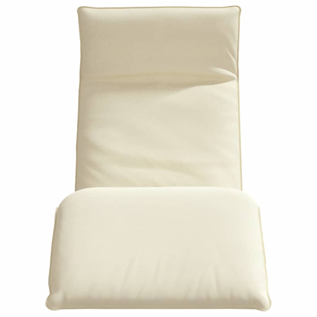 Folding Sun lounger Cream 175x54x8.5 cm Oxford Fabric