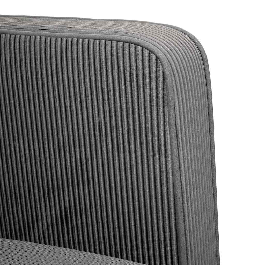 Loveseat Sofa Dark Grey 109 cm Corduroy Fabric