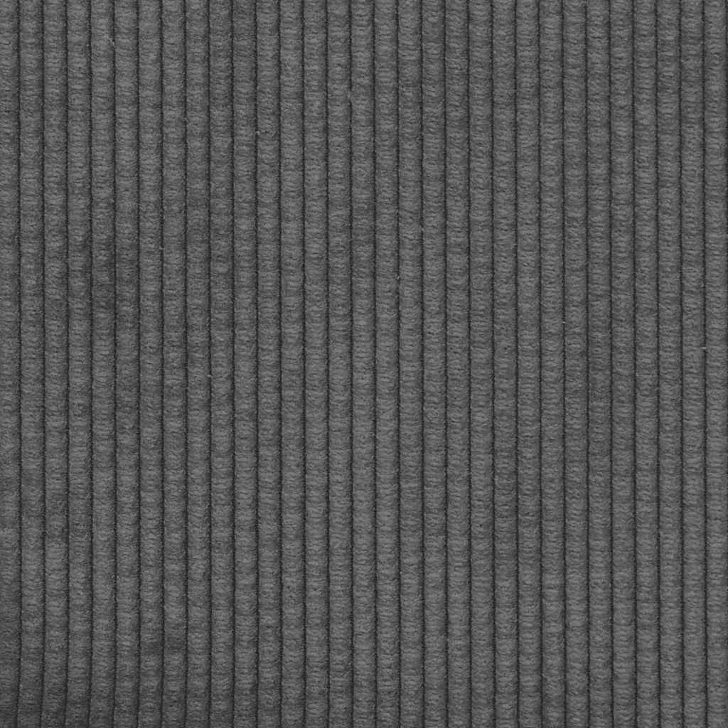 Loveseat Sofa Dark Grey 109 cm Corduroy Fabric