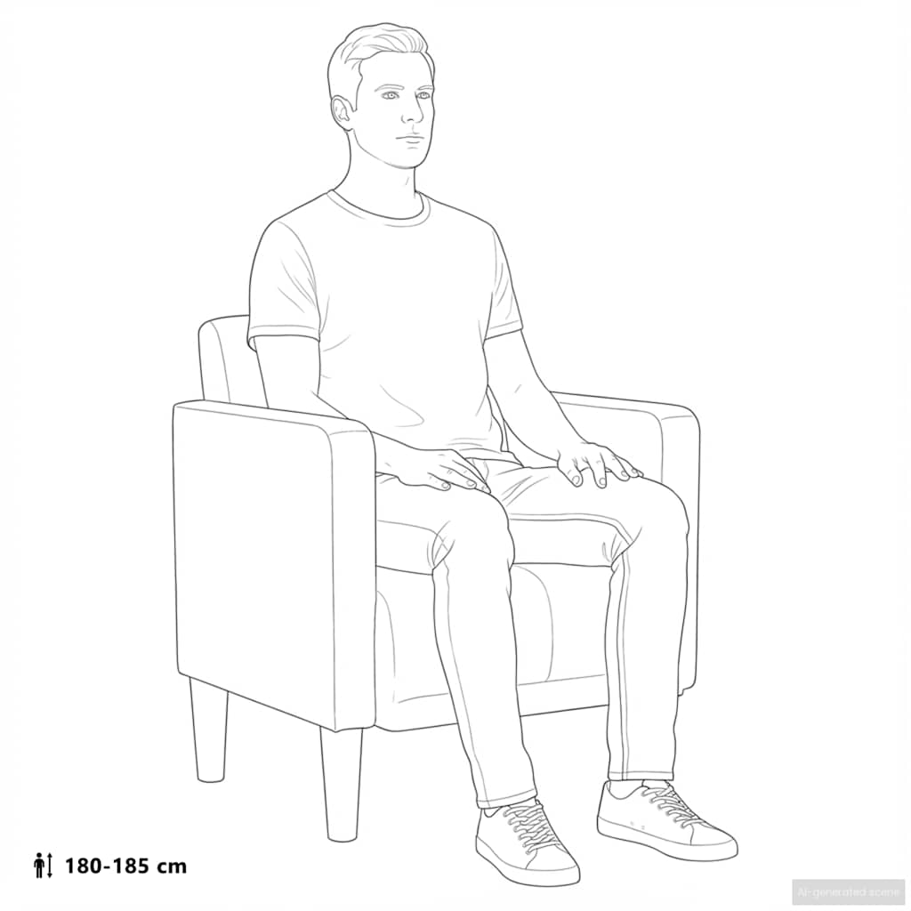 Sofa Chair with Armrests Dark Grey 53 cm Fabric