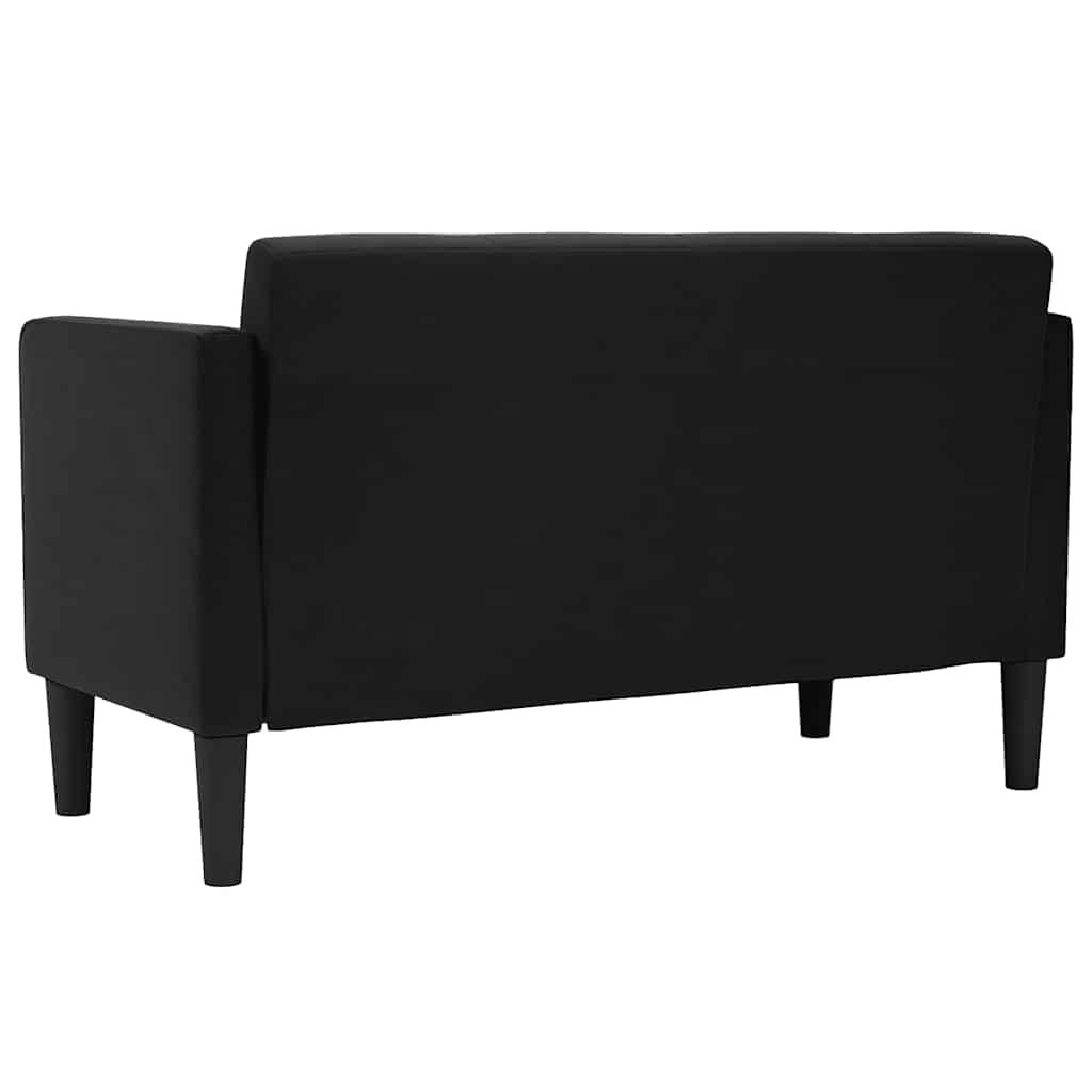 Loveseat Sofa Black 111 cm Velvet