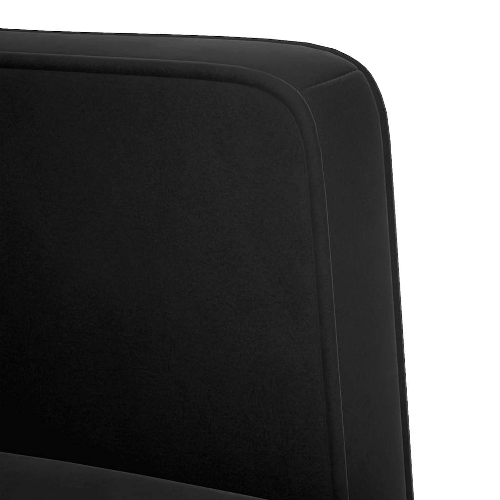 Loveseat Sofa Black 111 cm Velvet