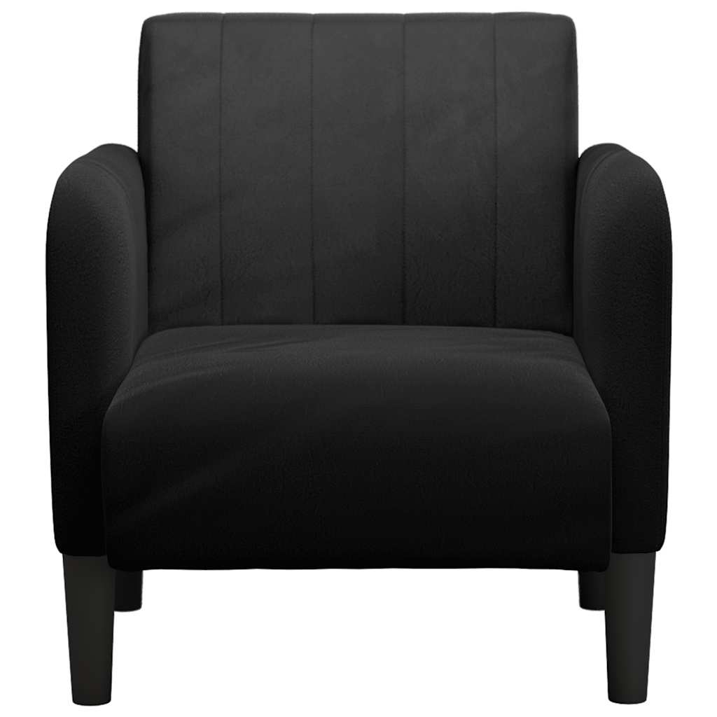 Sofa Chair with Armrests Black 54 cm Velvet