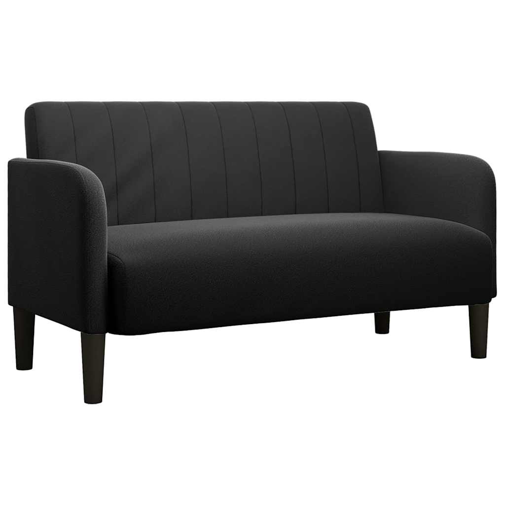Loveseat Sofa Black 109 cm Velvet