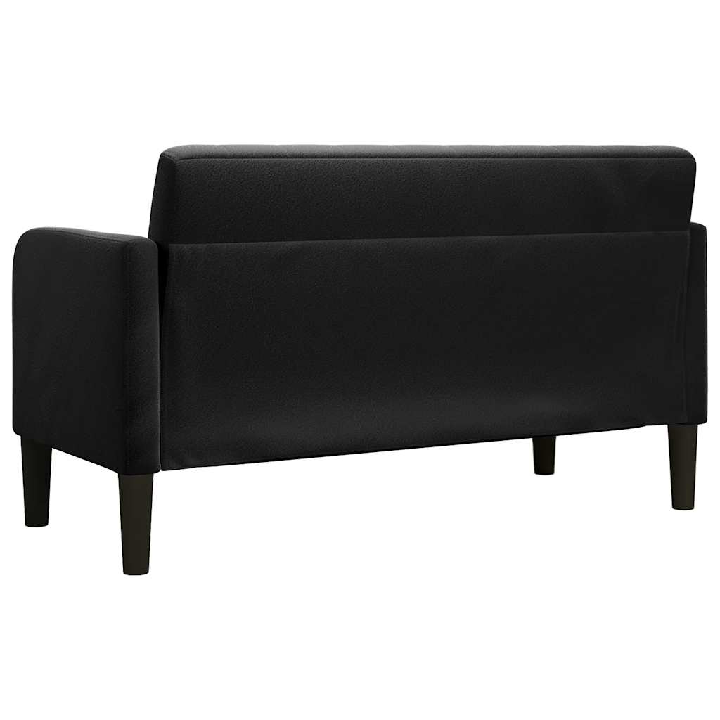 Loveseat Sofa Black 109 cm Velvet