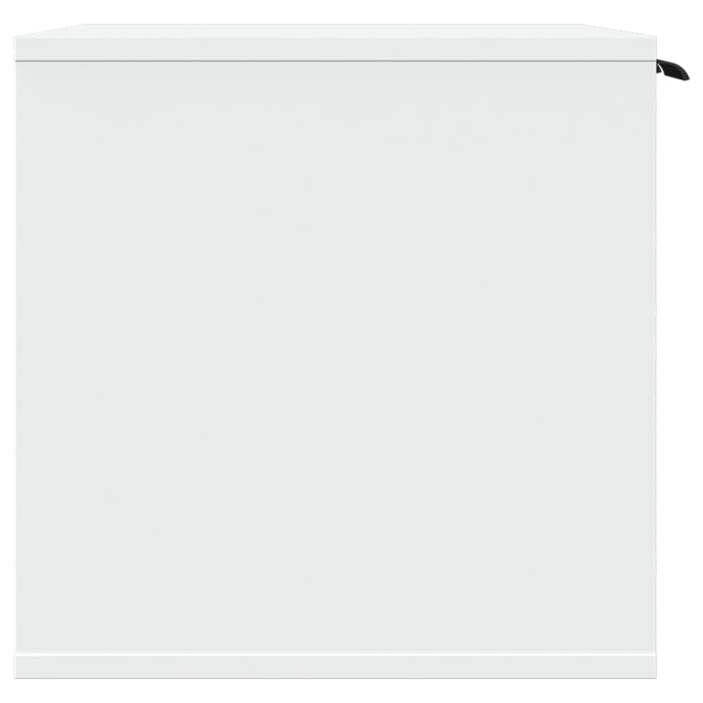 Cat Litter Box Enclosure White 60x40x40 cm Engineered Wood