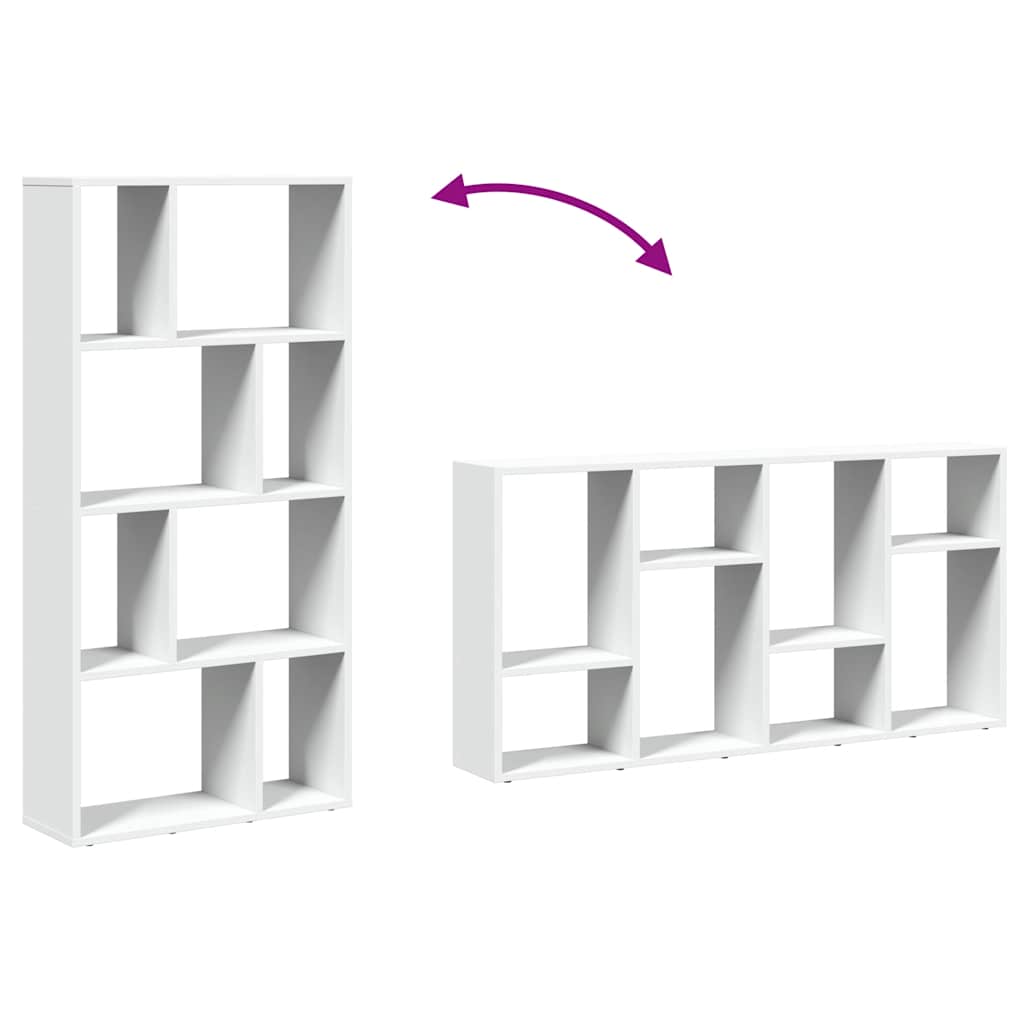 Bookcase White 60x20x120.5 cm Engineered Wood