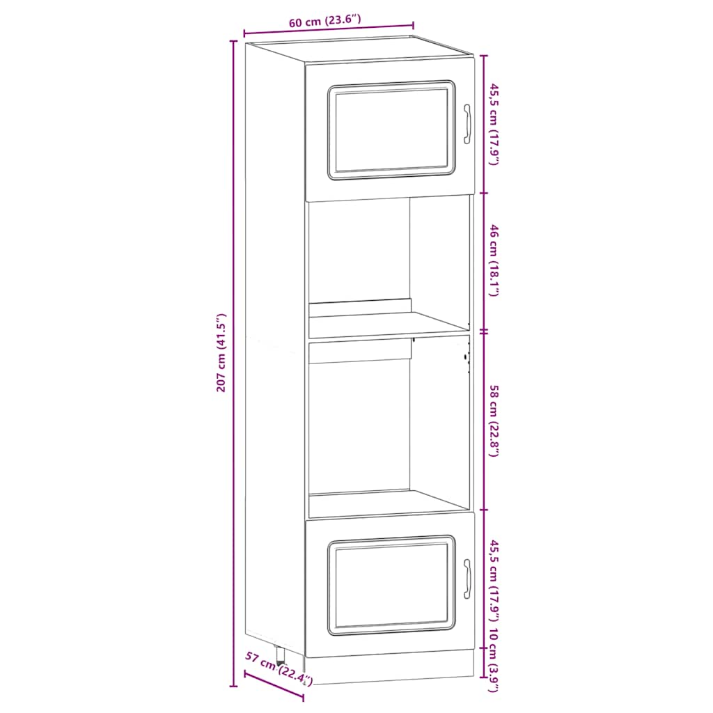 7 Piece Kitchen Cabinet Set "Kalmar" Black Engineered Wood