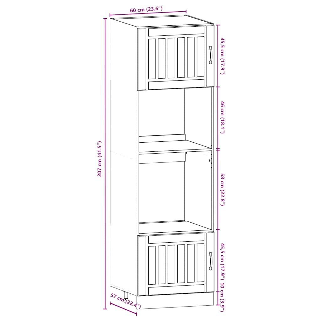 7 Piece Kitchen Cabinet Set "Kalmar" Black Engineered Wood