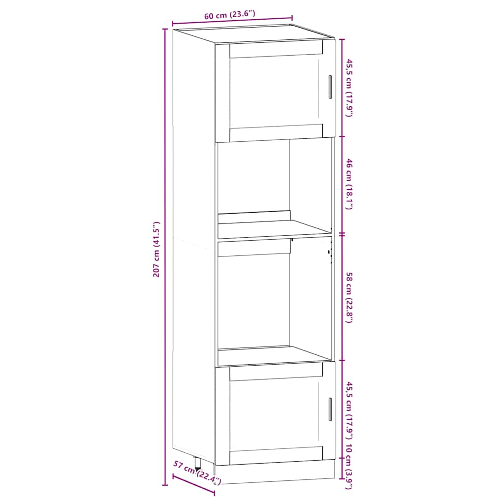 7 Piece Kitchen Cabinet Set "Kalmar" High Gloss White Engineered Wood