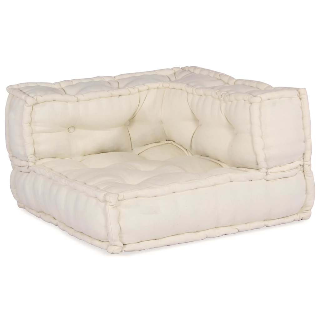 Modular Sofa 3 pcs Cream Fabric
