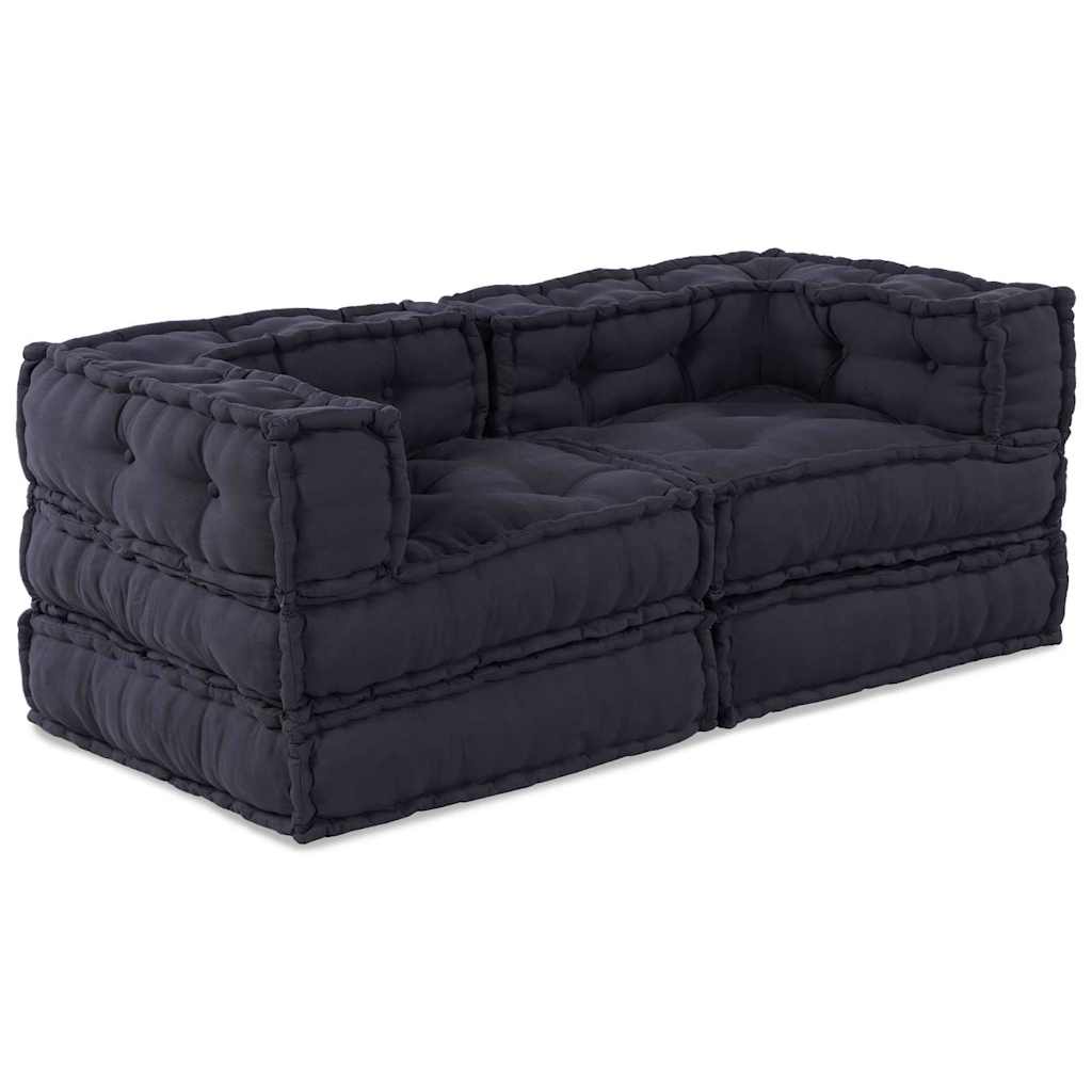 Modular Sofa 2 pcs Anthracite 70 x 70 x 56 cm Fabric