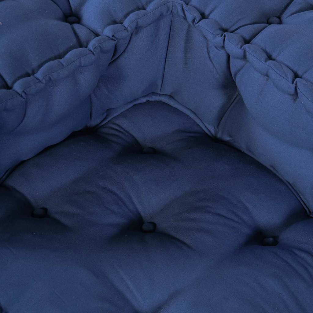 Modular Sofa Unit 3 pcs Indigo Fabric