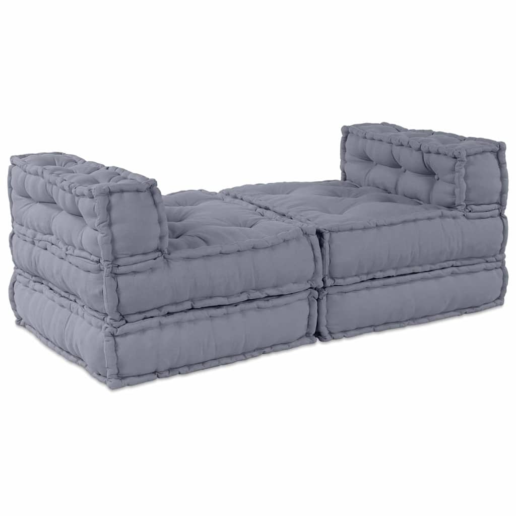 Modular Sofa 4 pcs Grey 70 x 70 x 56 cm Fabric