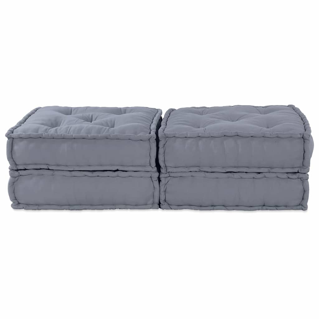 Modular Sofa 2 pcs Grey 70 x 70 x 36 cm Fabric
