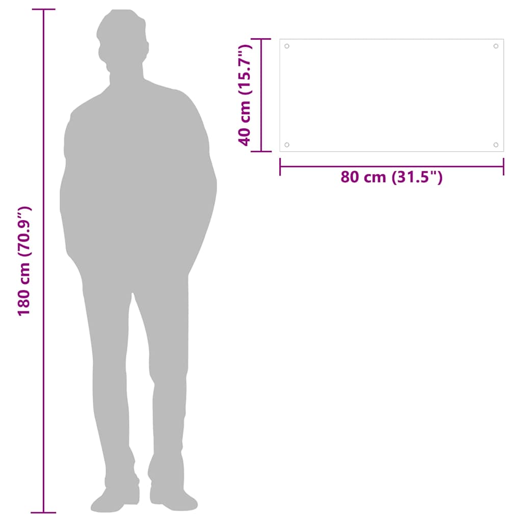 Kitchen Backsplashes 2 pcs Transparent 80x40 cm Tempered Glass