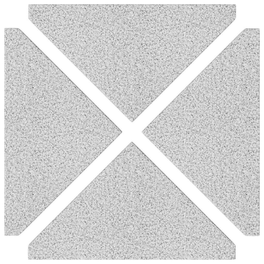 Umbrella Weight Plates 4 pcs Grey Granite Triangular 14 kg