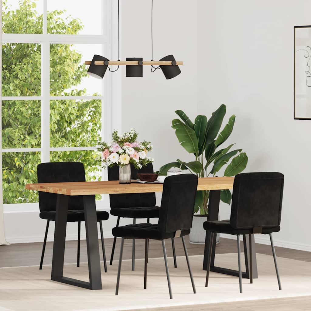 Dining Chairs 4 pcs Black Velvet