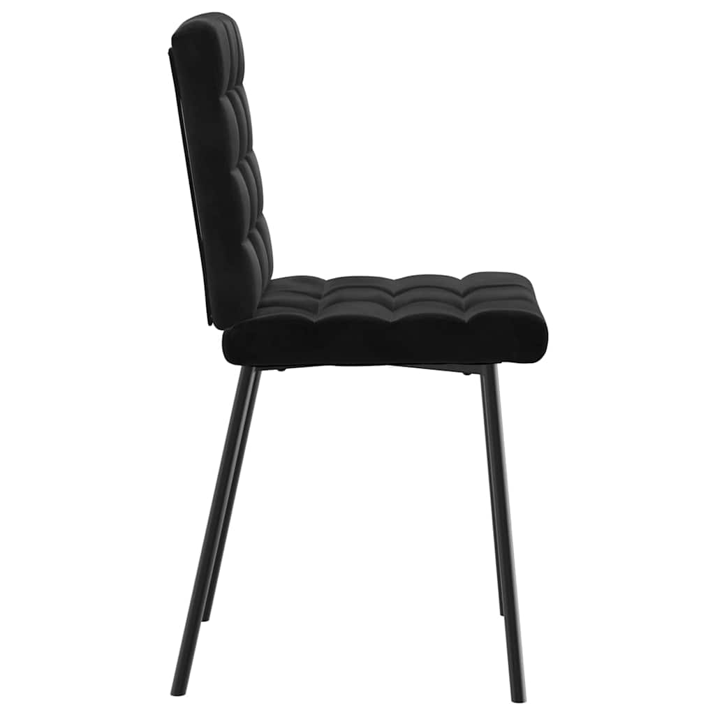 Dining Chairs 4 pcs Black Velvet