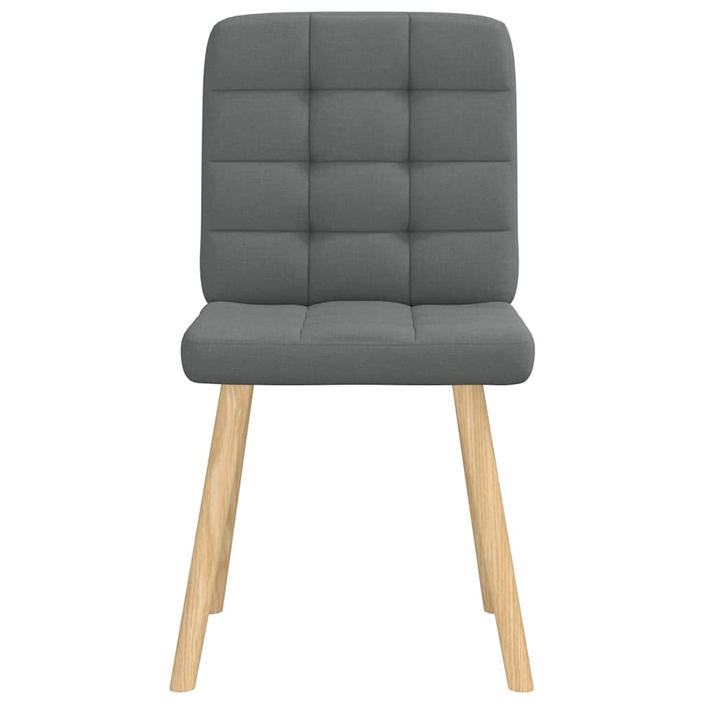Dining Chairs 4 pcs Dark Grey Fabric