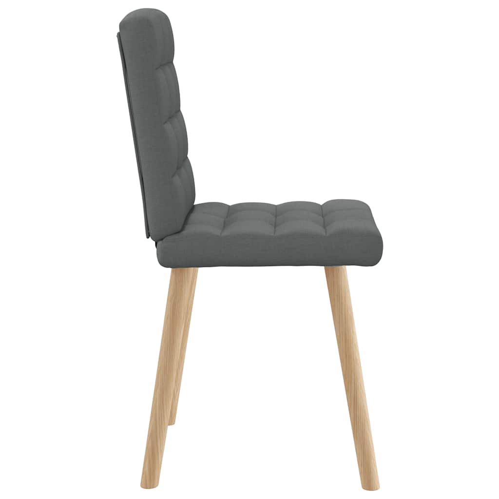 Dining Chairs 4 pcs Dark Grey Fabric