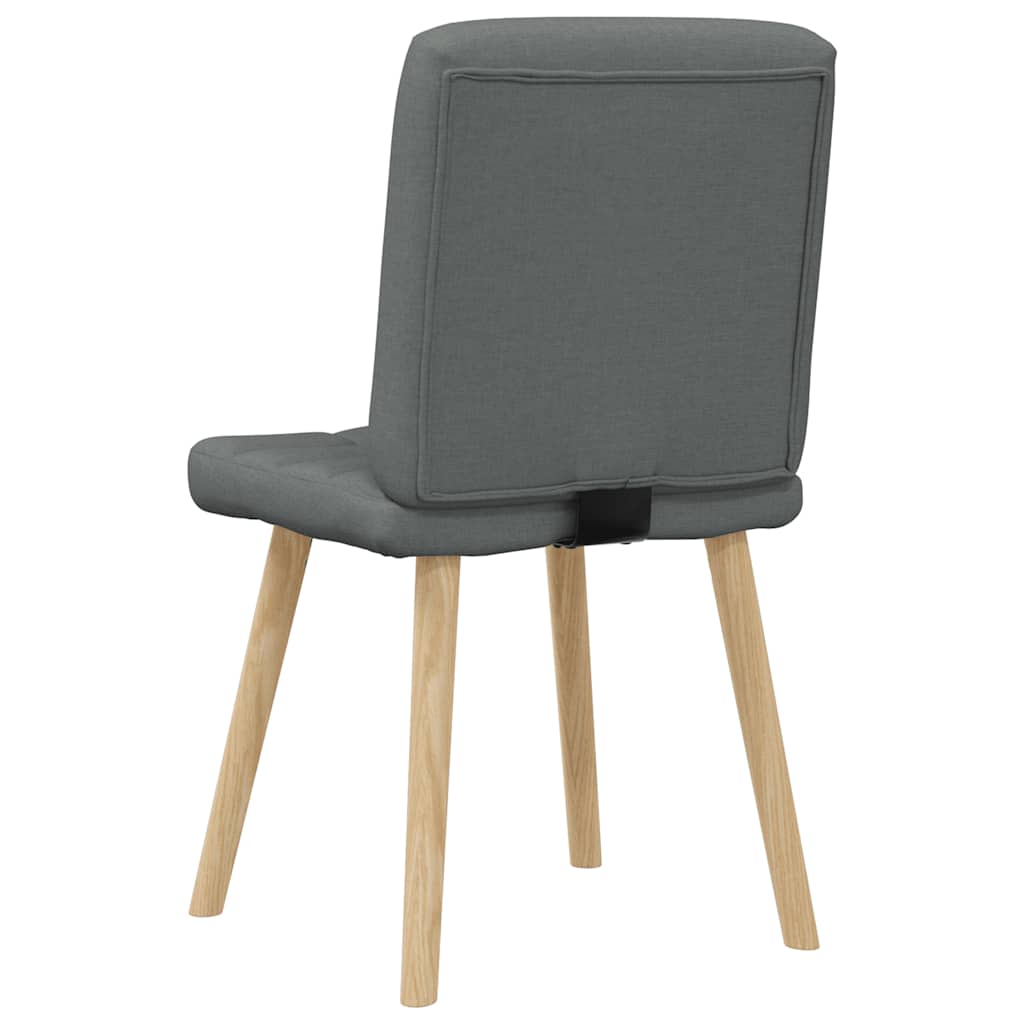 Dining Chairs 4 pcs Dark Grey Fabric