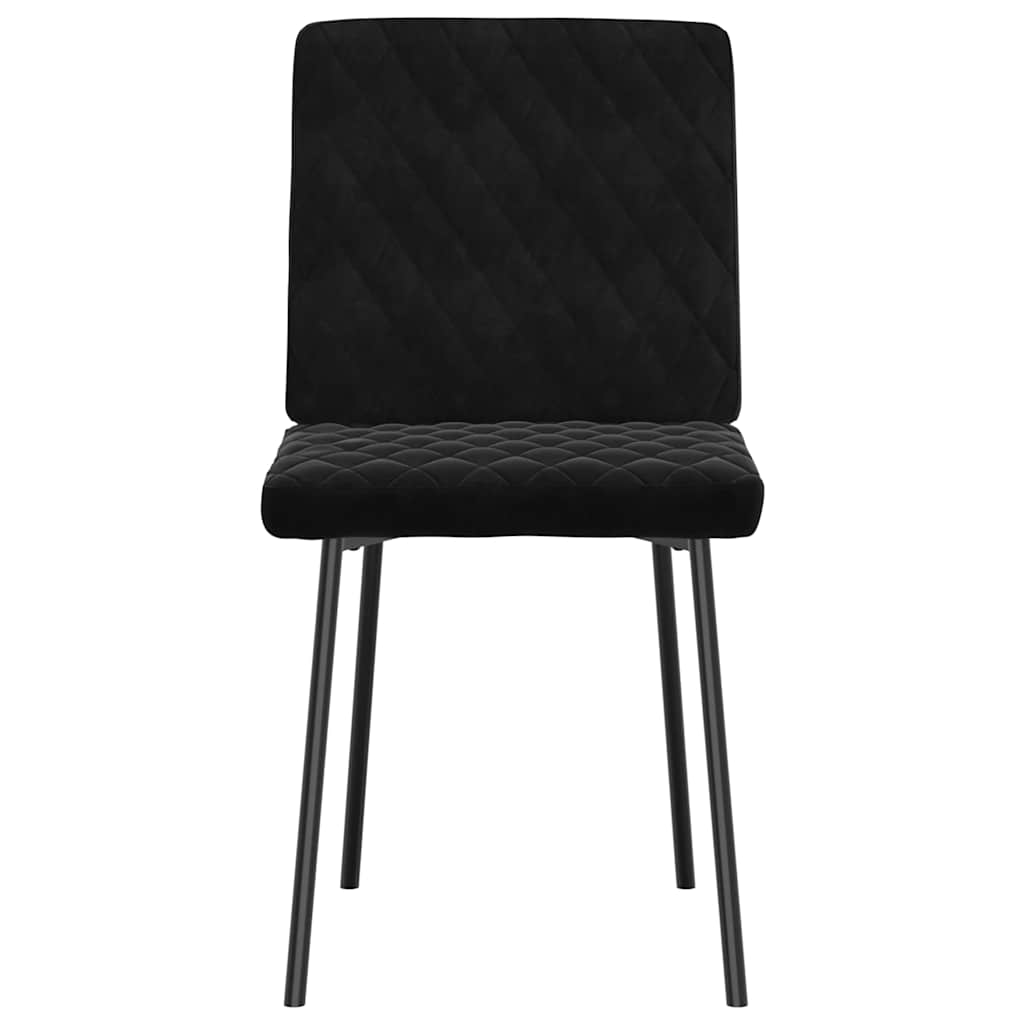 Dining Chairs 4 pcs Black Velvet