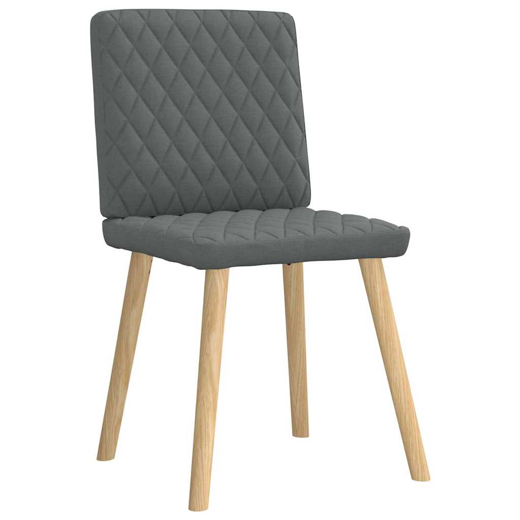 Dining Chairs 4 pcs Dark Grey Fabric