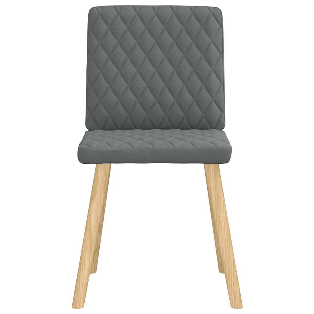 Dining Chairs 4 pcs Dark Grey Fabric