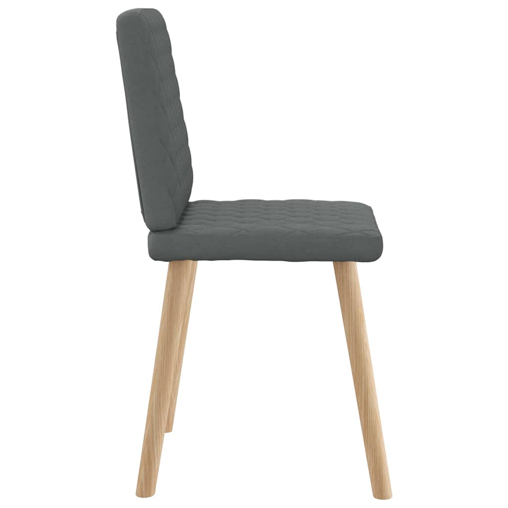 Dining Chairs 4 pcs Dark Grey Fabric