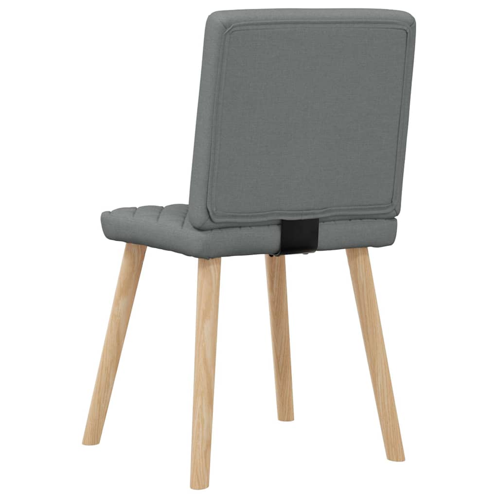 Dining Chairs 4 pcs Dark Grey Fabric