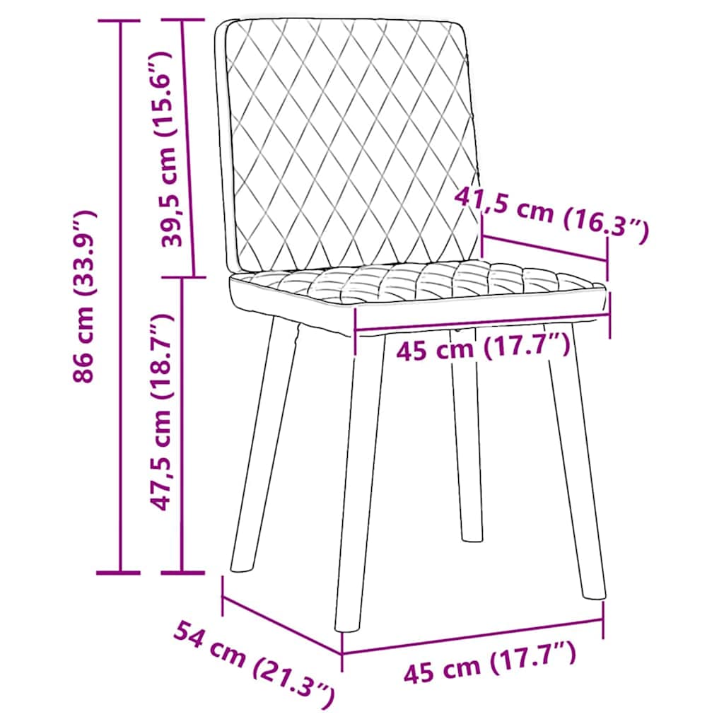 Dining Chairs 4 pcs Dark Grey Fabric