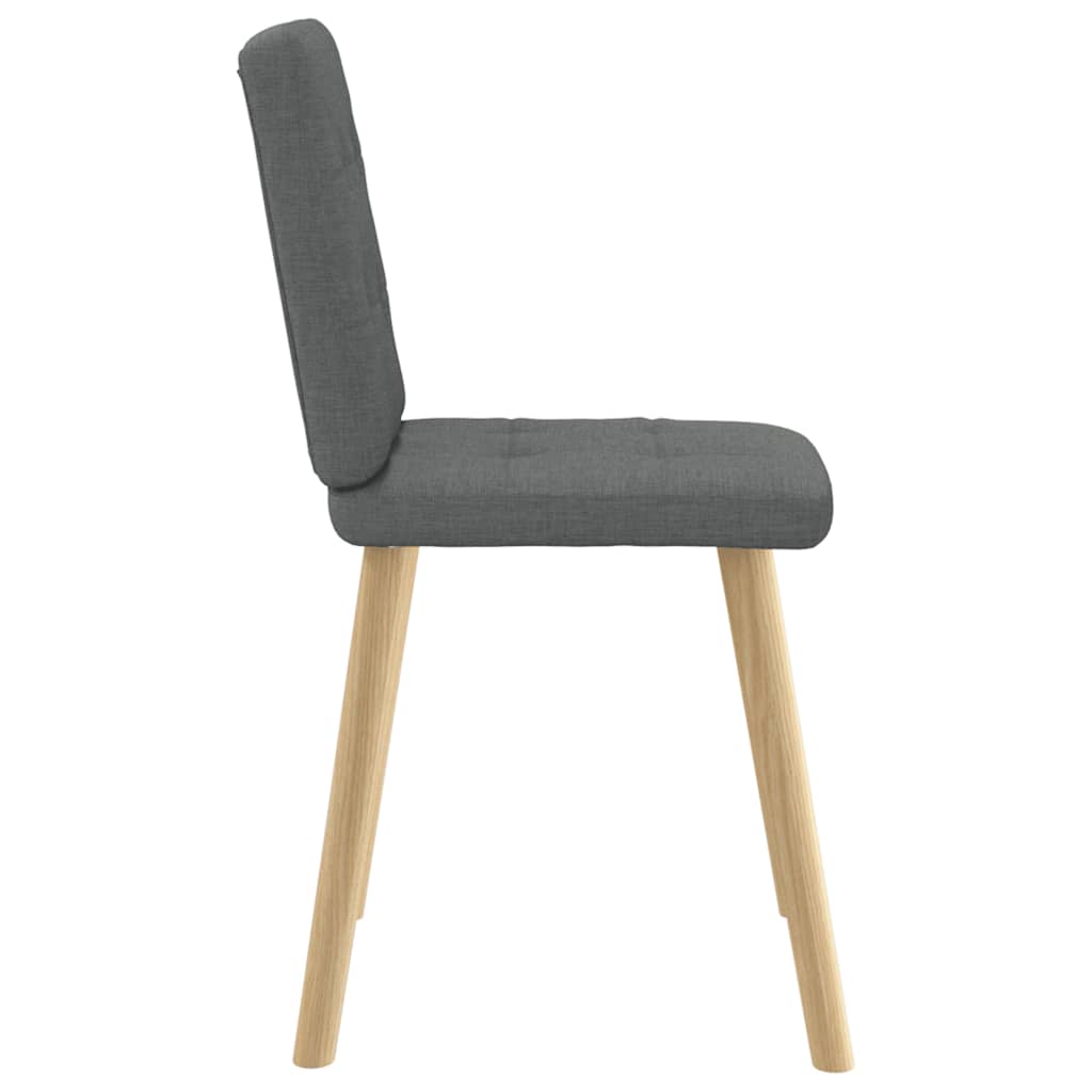 Dining Chairs 6 pcs Dark Grey Fabric