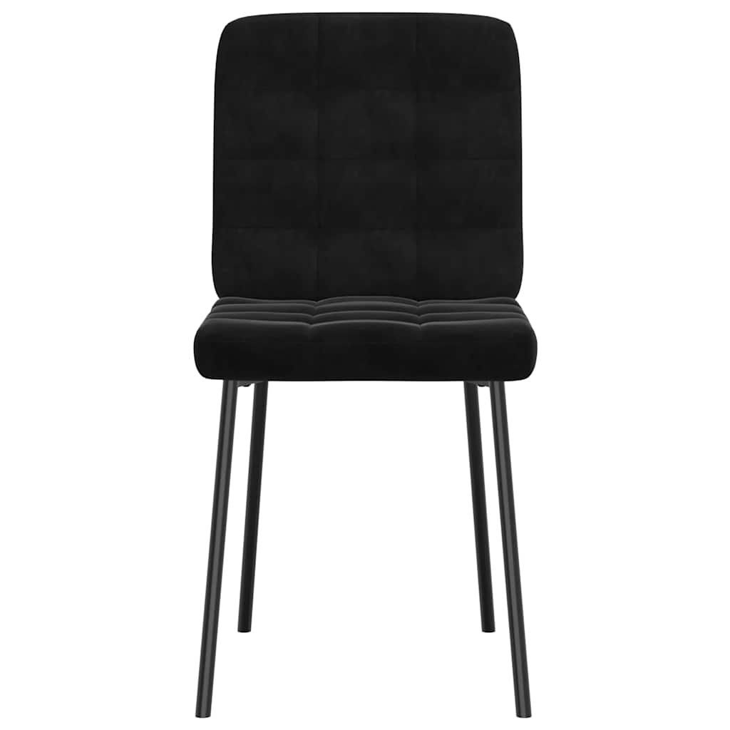 Dining Chairs 6 pcs Black Velvet