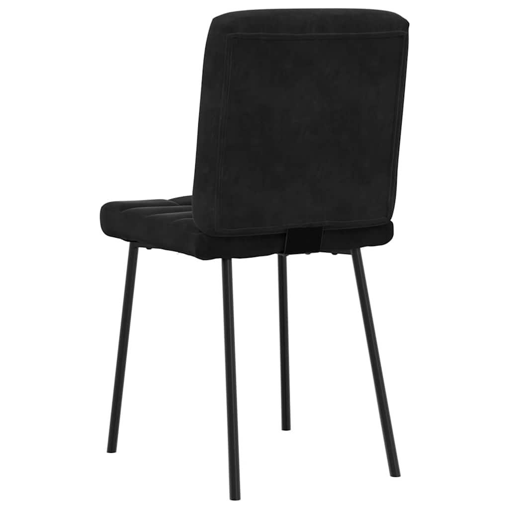 Dining Chairs 6 pcs Black Velvet