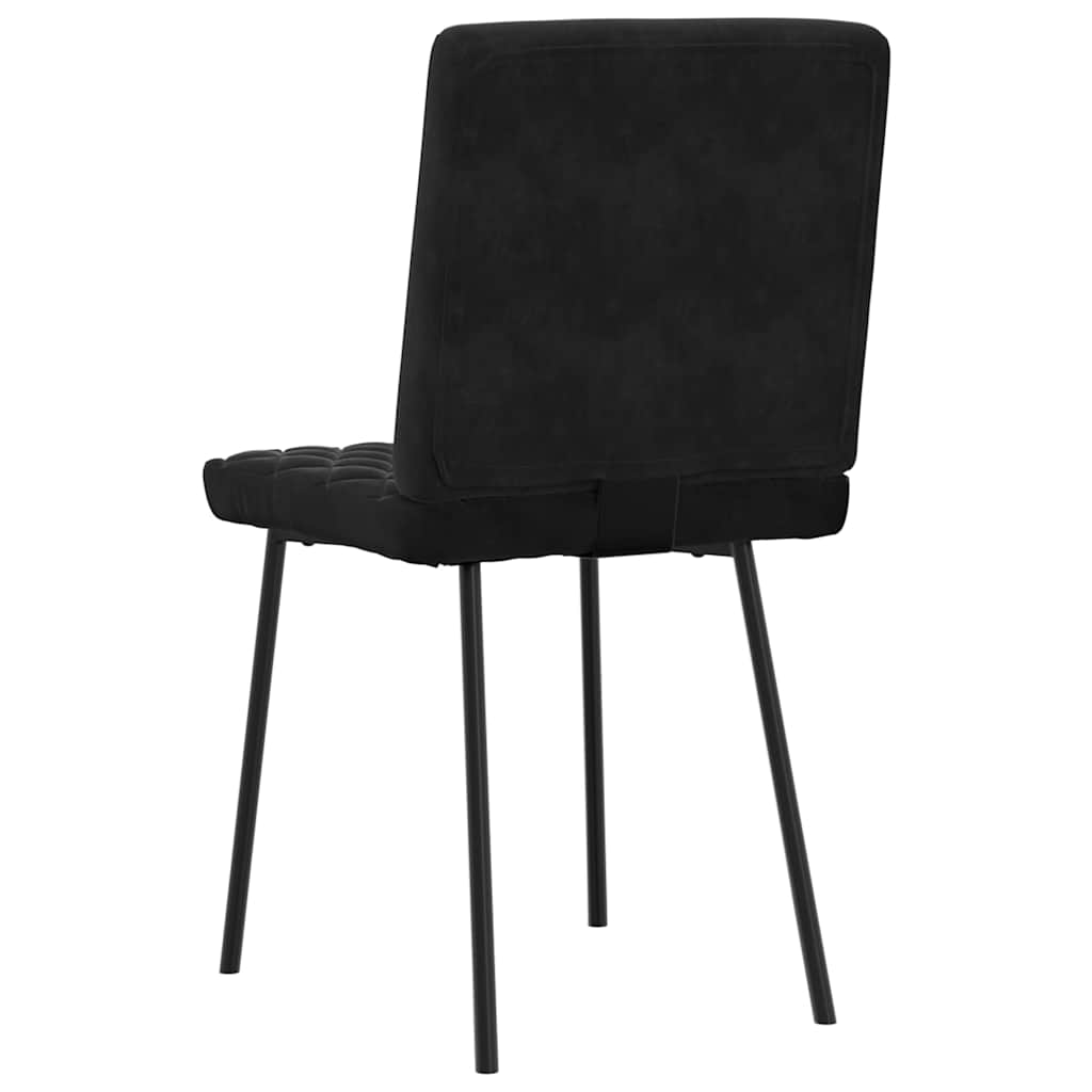 Dining Chairs 6 pcs Black Velvet