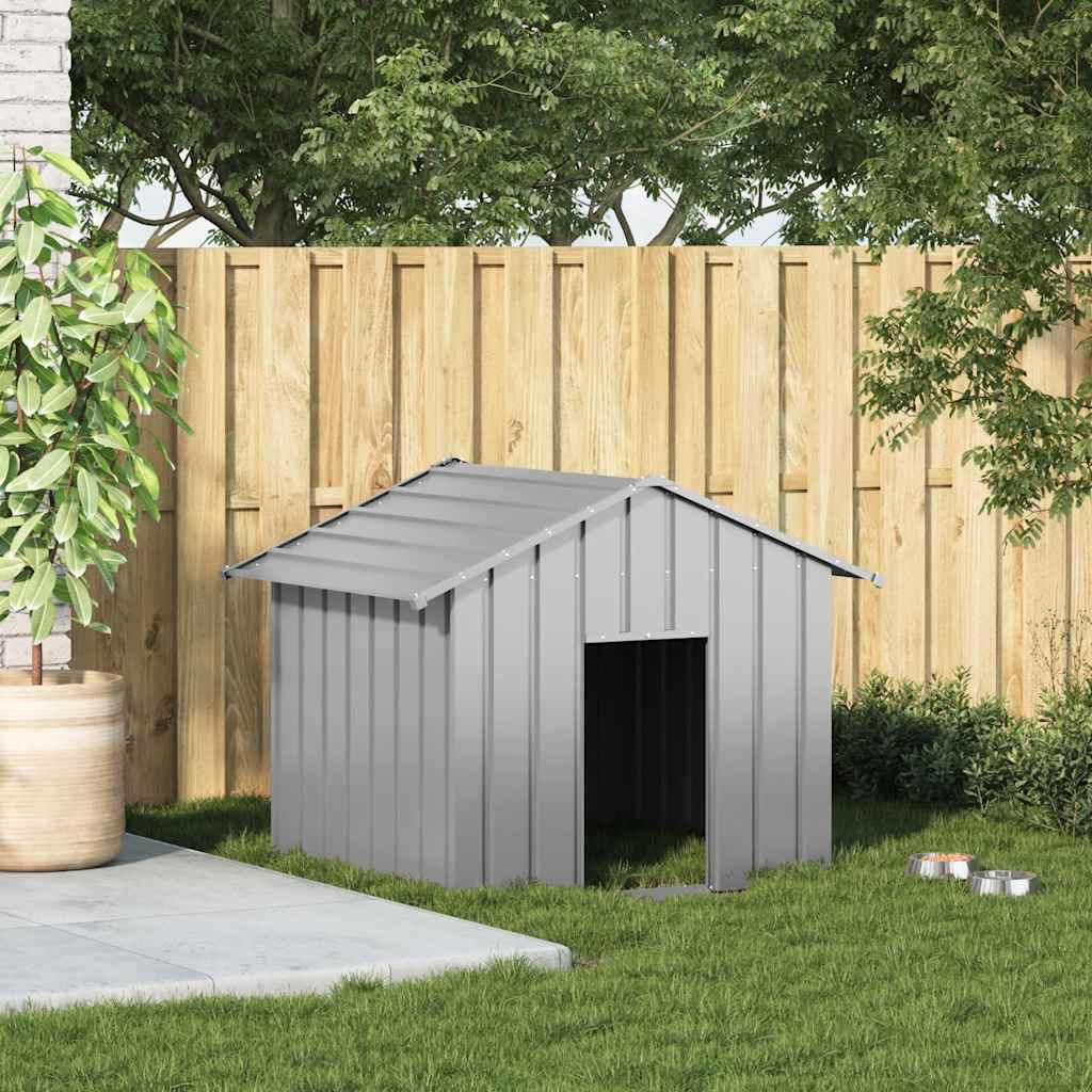Dog House with Roof 131x101x102 cm Galvanised Steel
