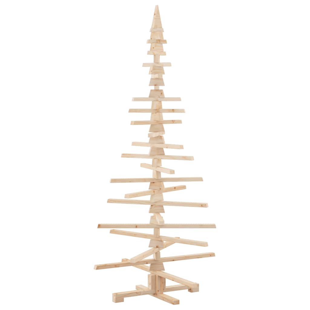 Wooden Christmas Tree Solid Pine Wood Natural with Unfinished