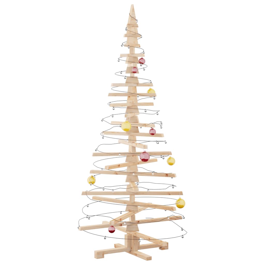 Wooden Christmas Tree Solid Pine Wood Natural with Unfinished