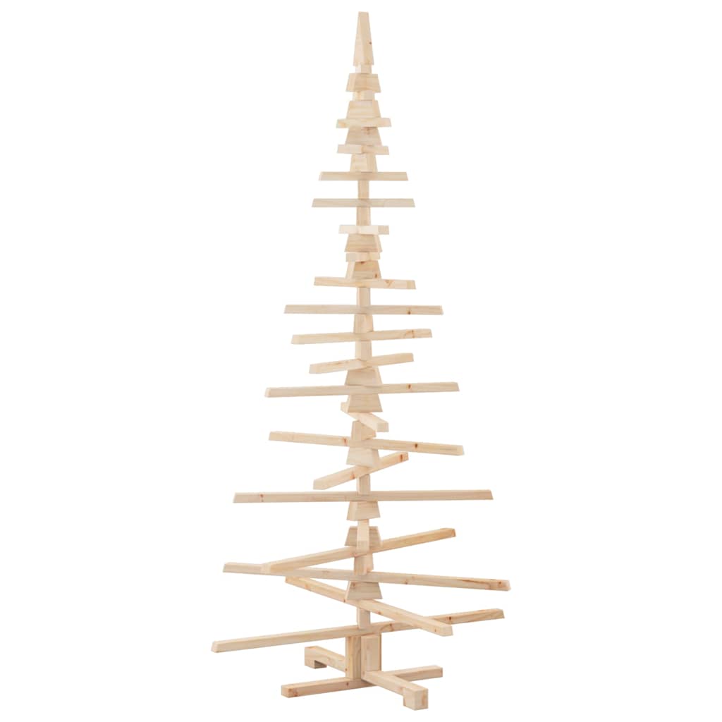 Wooden Christmas Tree Solid Pine Wood Natural with Unfinished