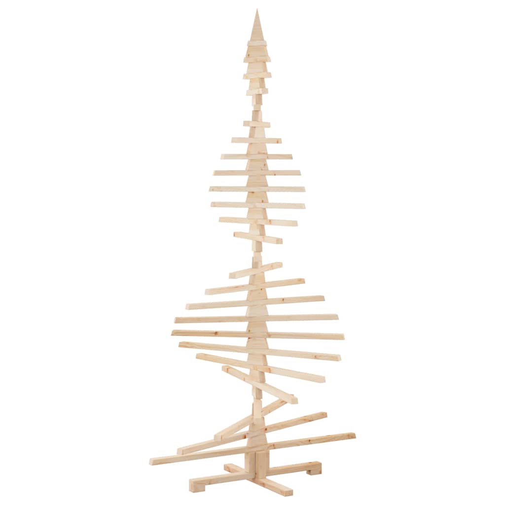 Wooden Christmas Tree for Decoration 210 cm Solid Wood Pine